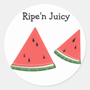 Wassermelone, die Reif und Saftig ist Runder Aufkleber