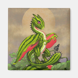 Wassermelone-Drachequadrat-Kühlschrankmagnet Magnet