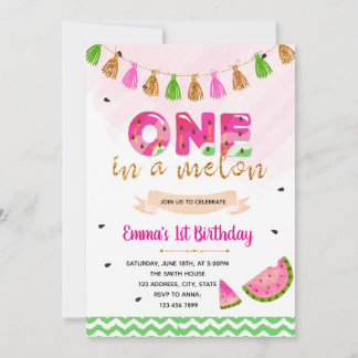 Wassermelone Einladung zum 1.