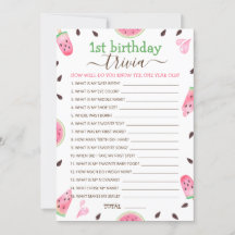 Wassermelone Eins in einem Melon 1. Geburtstag Tri