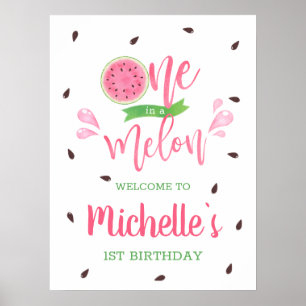 Wassermelone Einzigartige Melone Willkommen zum 1. Poster