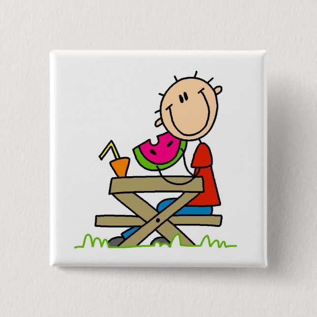 Wassermelone essen button (Vorderseite)