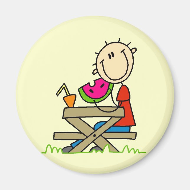 Wassermelone essen magnet (Vorne)