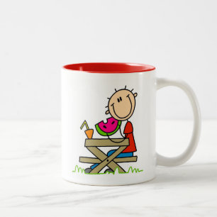 Wassermelone essen zweifarbige tasse