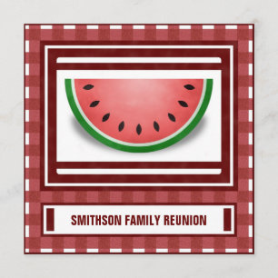 Wassermelone-Familien-Wiedersehen GRILLEN Picknick Einladung