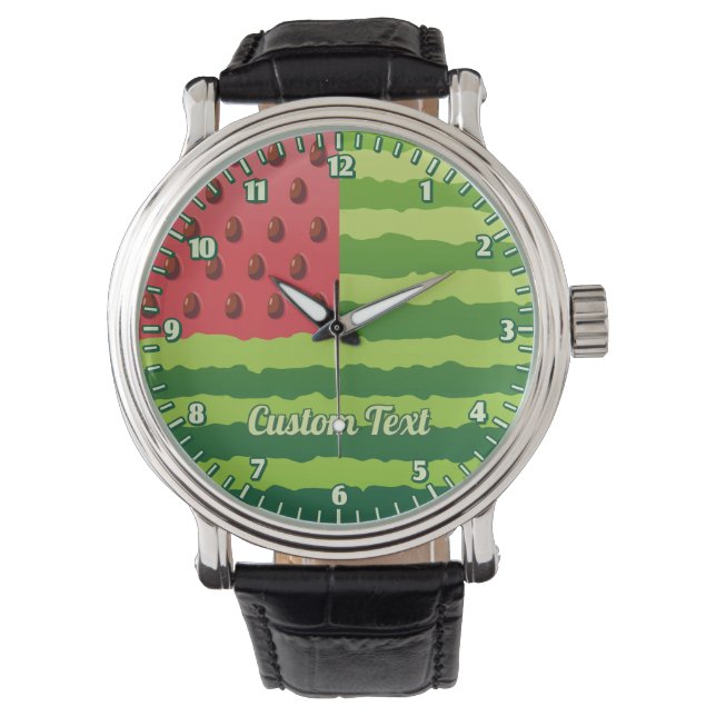 Wassermelone Flag Watch Armbanduhr (Vorderseite)