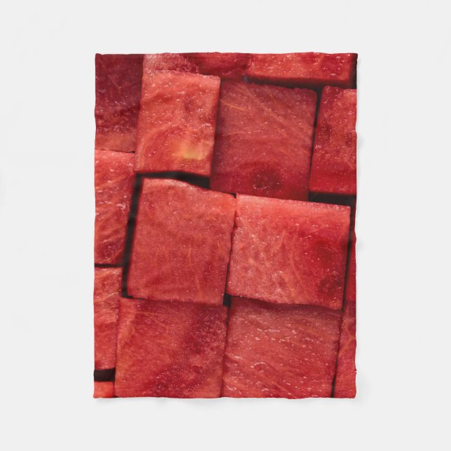 Wassermelone Fleecedecke (Vorderseite)
