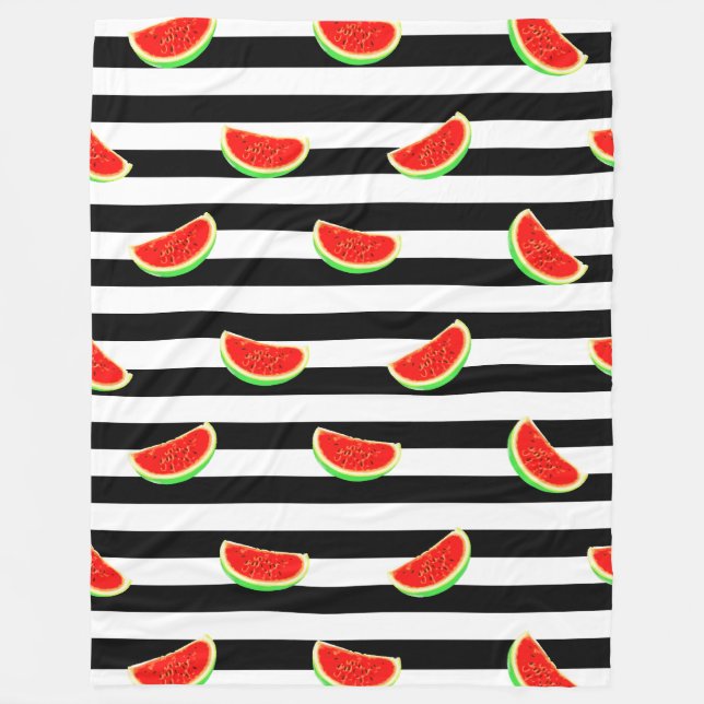 Wassermelone Fleecedecke (Vorderseite)