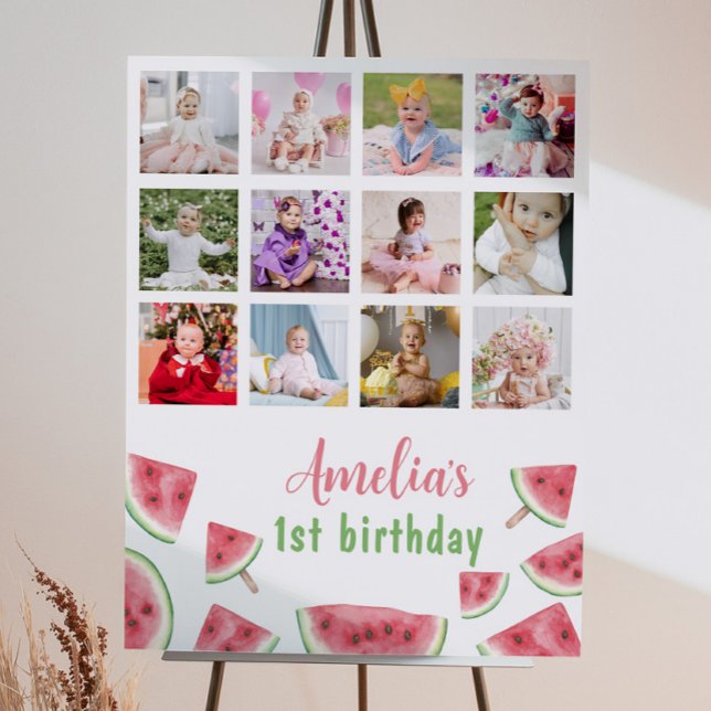 Wassermelone Foto Meilenstein Poster (Von Creator hochgeladen)