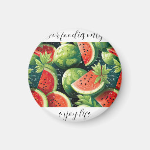 Wassermelone, frisch mit Wassertropfen Magnet