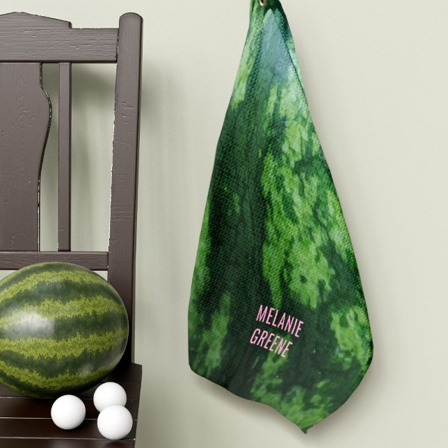 Wassermelone Frucht Rind Green Golf Handtuch (🍉)