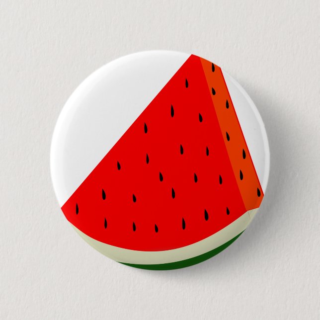 Wassermelone Fruchternte Scheibe Sommer Button (Vorderseite)