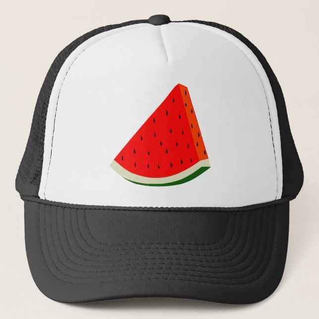 Wassermelone Fruchternte Scheibe Sommer Truckerkappe (Vorderseite)