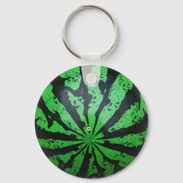 Wassermelone Fußball/Fußball Schlüsselanhänger (Vorderseite)