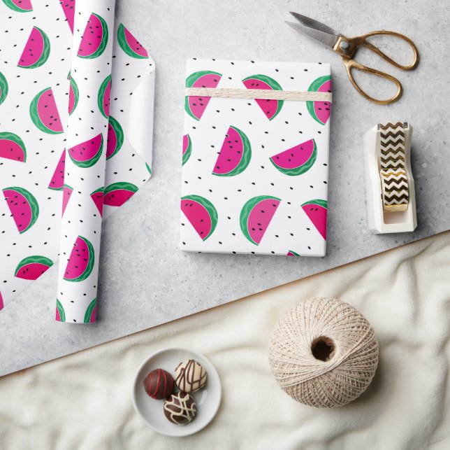 Wassermelone. Geschenkpapier (Kunsthandwerk)