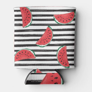 Wassermelone gestreift, Vintag nahtlos. Dosenkühler
