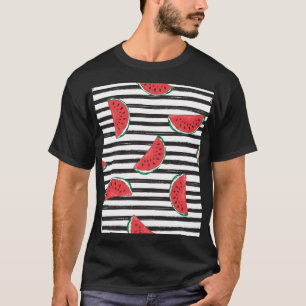 Wassermelone gestreift, Vintag nahtlos. T-Shirt