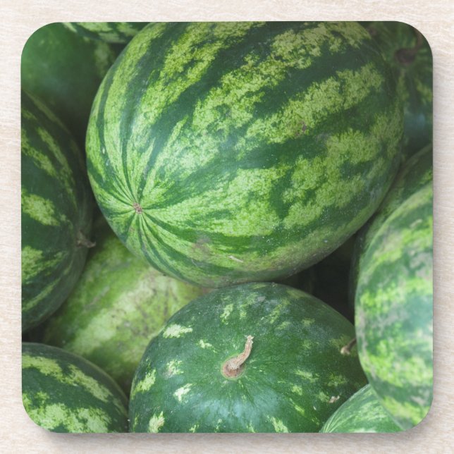 Wassermelone Getränkeuntersetzer (Vorderseite)