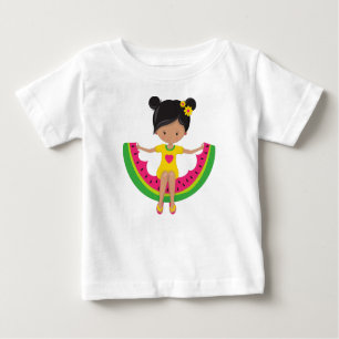 Wassermelone Girl, Latina Girl, Dress, Flip Flops Baby T-shirt