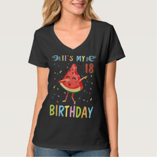 Wassermelone glücklich zu mir 18 Jahre alt ist es T-Shirt