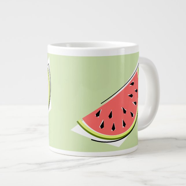 Wassermelone Green Slice 2 Jumbo-Tasse (Vorderseite Rechts)