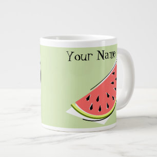 Wassermelone Grüne Scheibe 2 Monogramm Jumbo-Tasse
