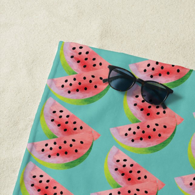 Wassermelone Halves Pink Strandtuch (Beispiel)