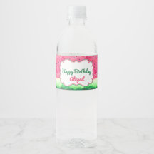 Wassermelone Happy Birthday Water Flasche Label