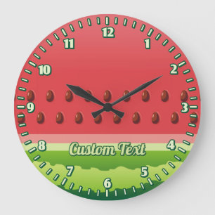 Wassermelone Hintergrund Große Wanduhr