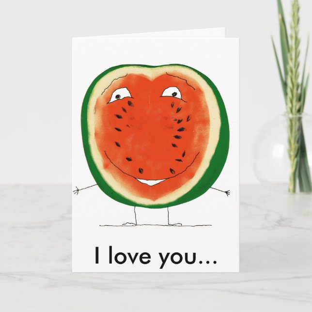 Wassermelone, ich Liebe dich.. Karte (Vorderseite)