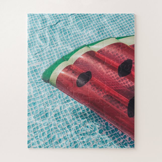 Wassermelone im Schwimmbad Puzzle (Vertikal)