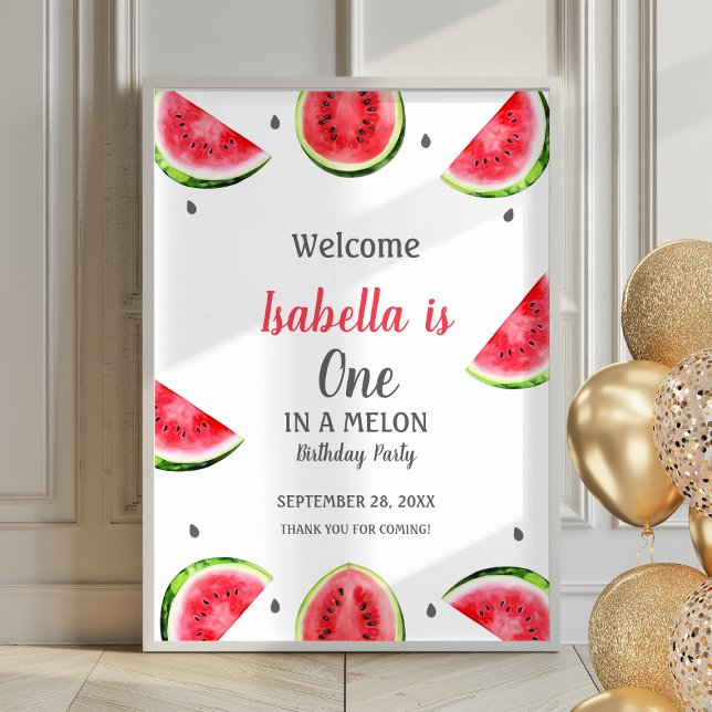 Wassermelone in einem Melon-Poster Begrüßungszeich Poster (Von Creator hochgeladen)