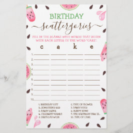 Wassermelone in einem Melone - Geburtstagskatterra