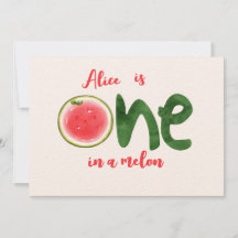 Wassermelone in einer Melone ersten Geburtstag