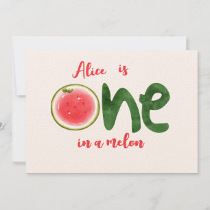Wassermelone in einer Melone ersten Geburtstag Einladung