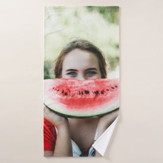 Wassermelone in Scheiben Badehandtuch