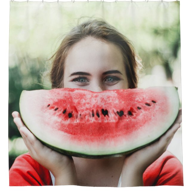 Wassermelone in Scheiben Duschvorhang (Vorderseite)