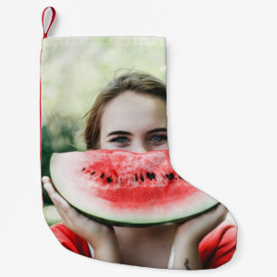 Wassermelone in Scheiben Kleiner Weihnachtsstrumpf