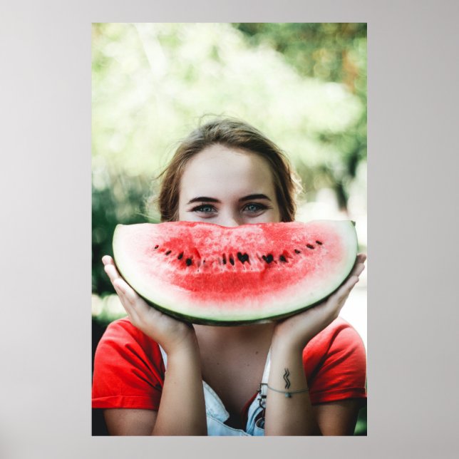 Wassermelone in Scheiben Poster (Vorne)