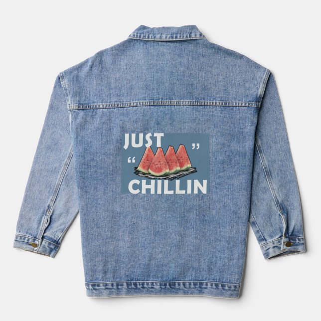 Wassermelone Jeansjacke (Rückseite)