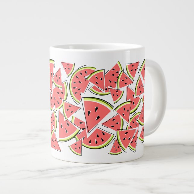 Wassermelone Jumbo-Tasse (Vorderseite Rechts)