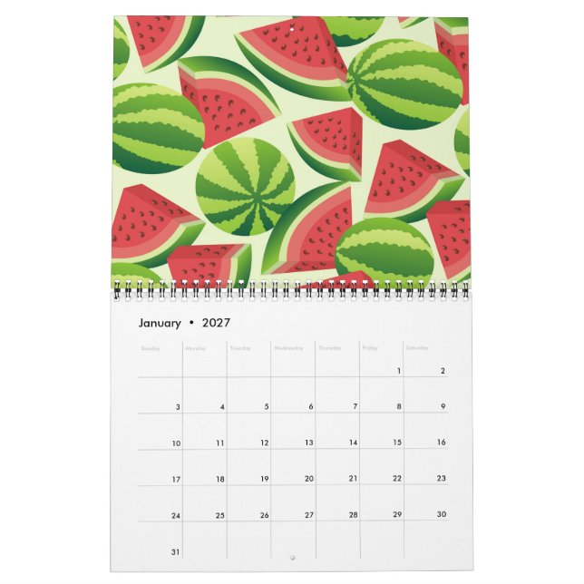 Wassermelone Kalender (Jan 2027)