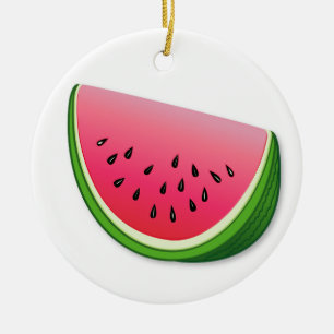 Wassermelone Keramik Ornament