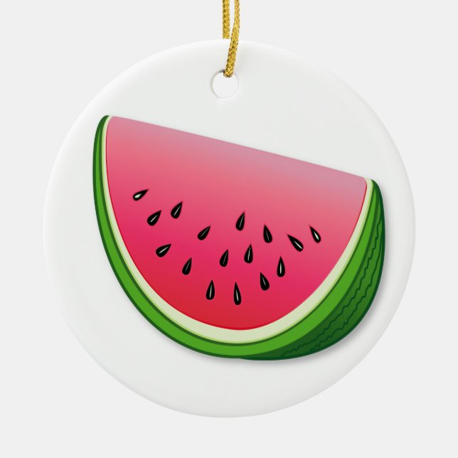 Wassermelone Keramik Ornament (Vorne)
