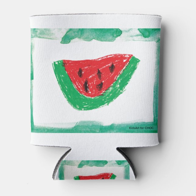 Wassermelone - Kinder Kunst für CHOC Dosenkühler (Vorderseite)