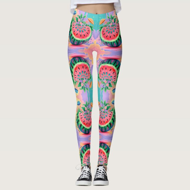 Wassermelone Leggings (Vorderseite)