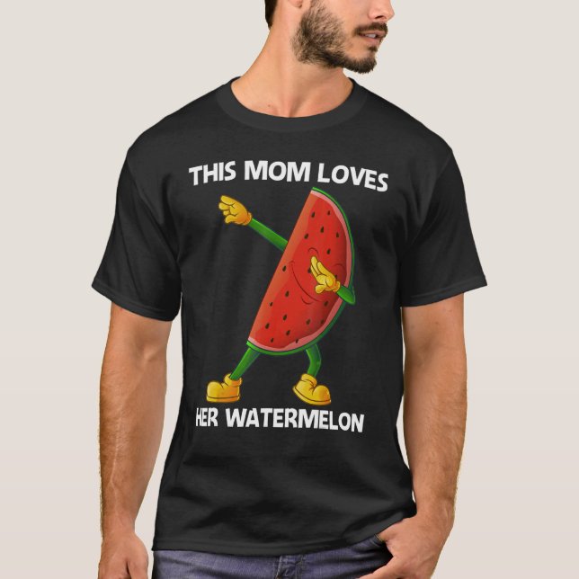 Wassermelone Mama Melon Frucht Pflanze T-Shirt (Vorderseite)