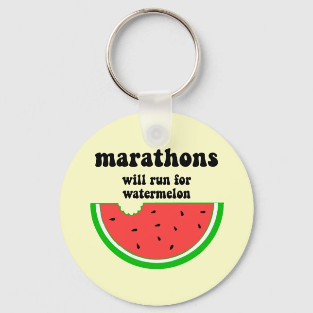 Wassermelone-Marathon Schlüsselanhänger (Vorderseite)