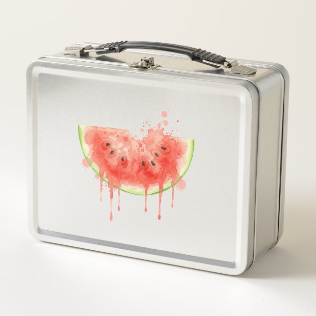 Wassermelone Metall Brotdose (Vorderseite)