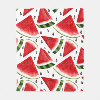 Wassermelone Minimalistisches Design Fleecedecke